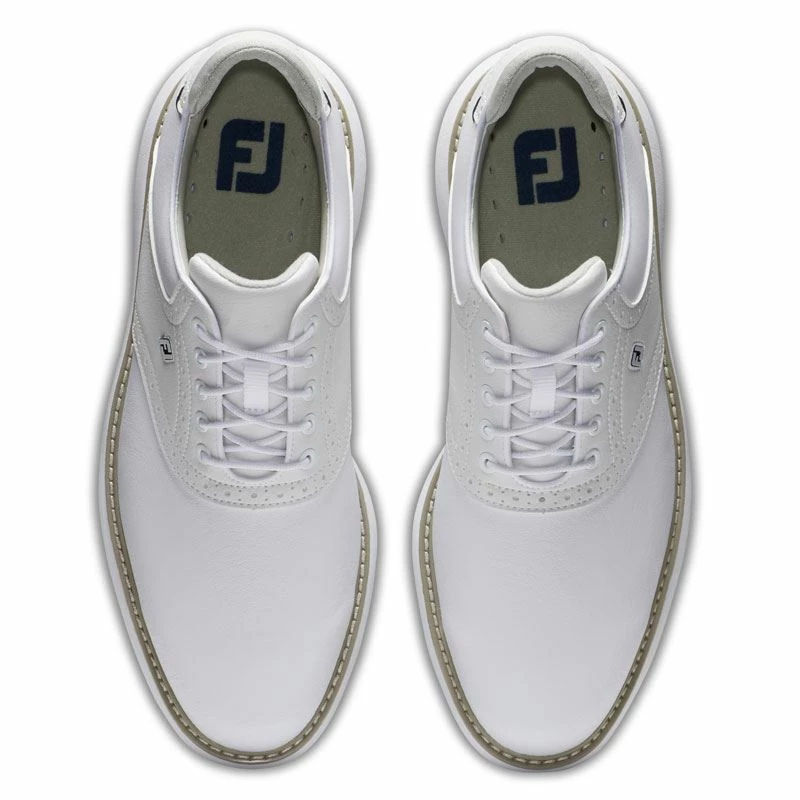 Footjoy Traditions Golf Shoes - White - 57903 - Image 4