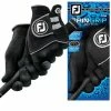 FootJoy Mens RainGrip Black Pair Of Gloves For The Right Handed Golfer