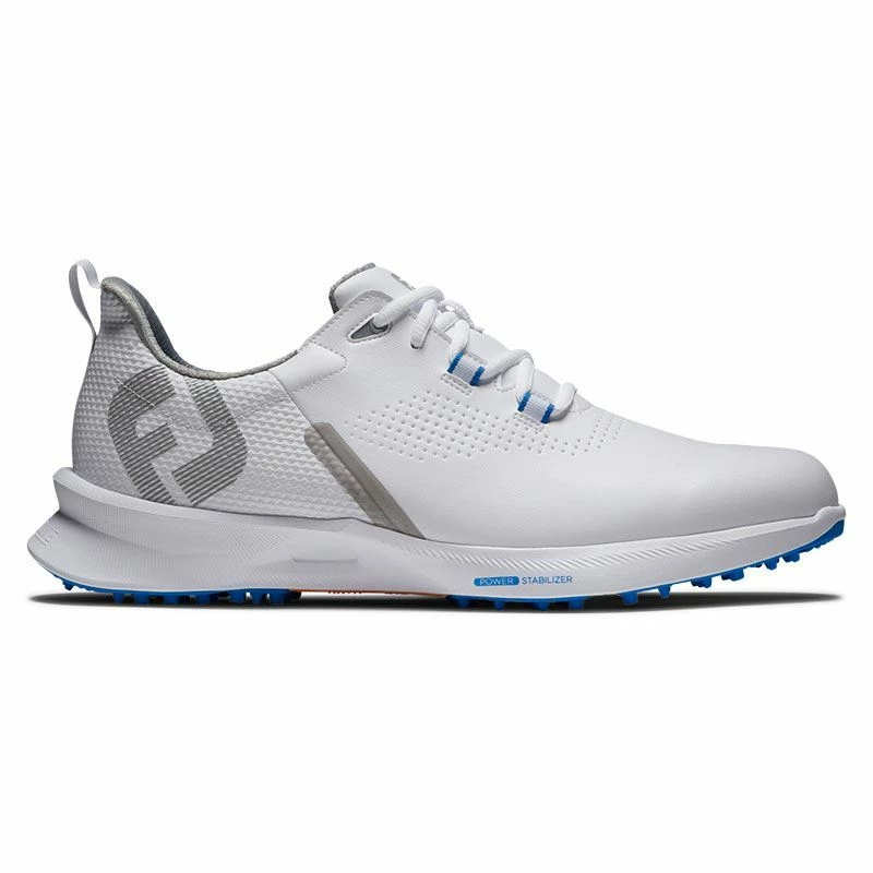 Footjoy Fuel Golf Shoes - White/Grey/Blue 55440 - Image 2