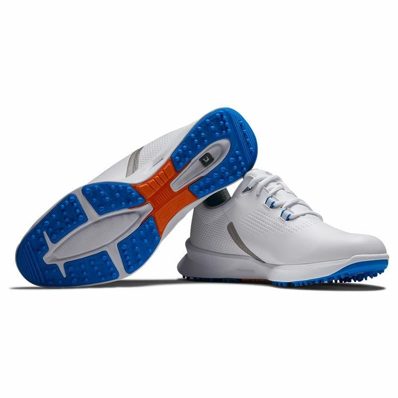 Footjoy Fuel Golf Shoes - White/Grey/Blue 55440 - Image 4