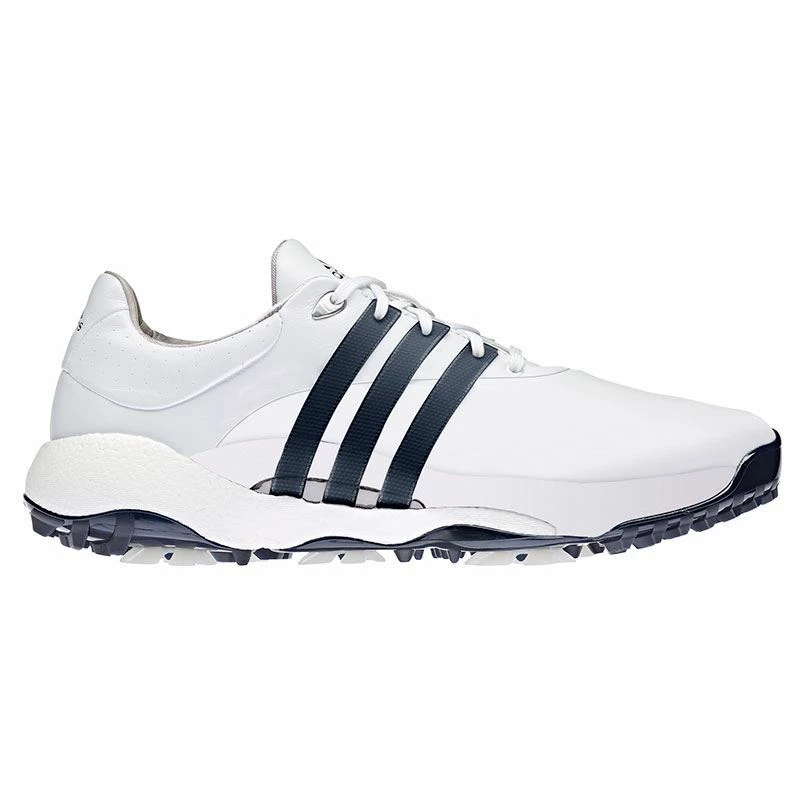 Adidas TOUR360 22 Golf Shoes - White/Navy/Silver GV7247 - Image 2