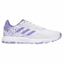 Adidas S2G SL Junior Golf Shoes - White/Purple GV9787