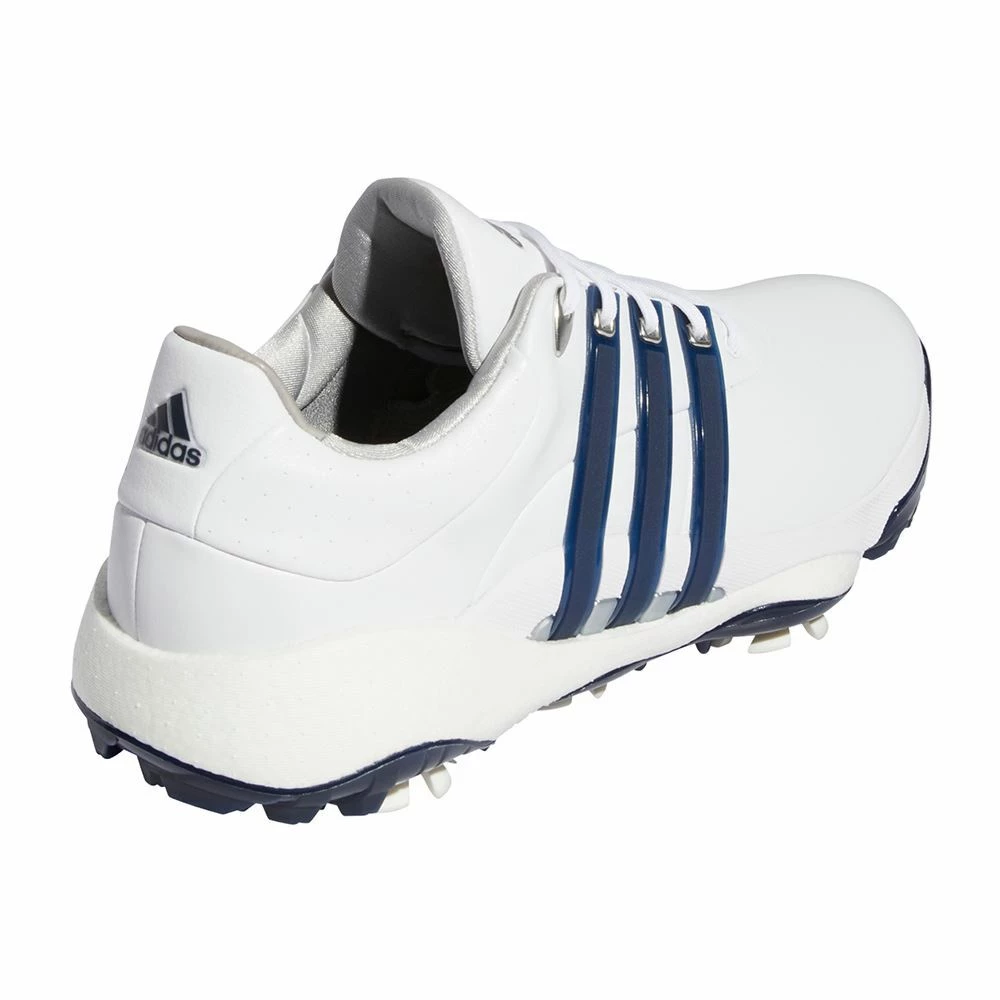 Adidas TOUR360 22 Golf Shoes - White/Navy/Silver GV7247 - Image 4