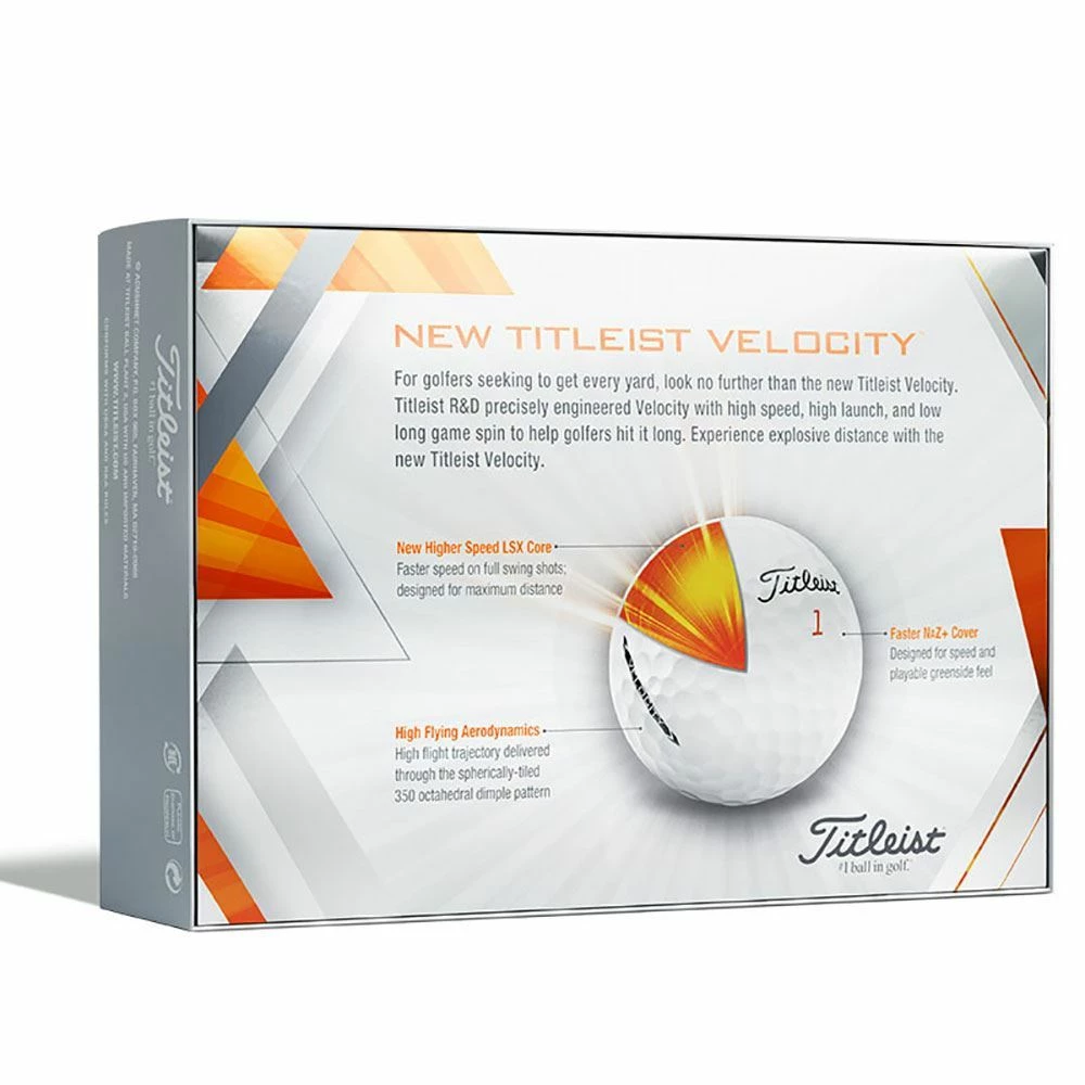 Titleist Velocity White Golf Balls 2022 - Image 3