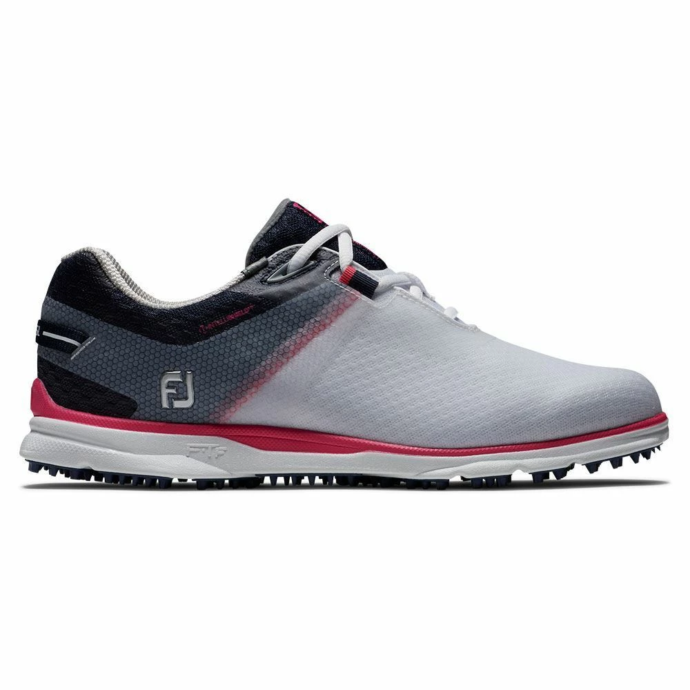 Footjoy Ladies Pro SL Sports Golf Shoes White Navy 98147 - Image 2