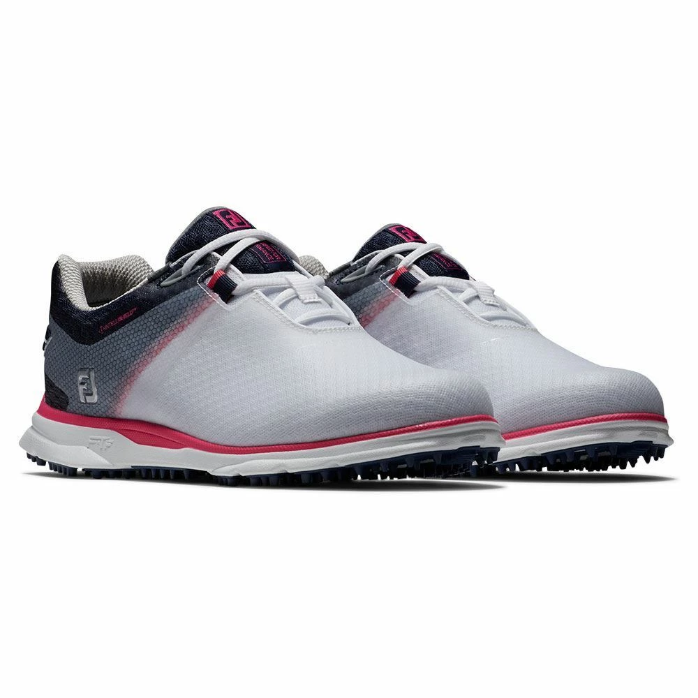 Footjoy Ladies Pro SL Sports Golf Shoes White Navy 98147 - Image 3