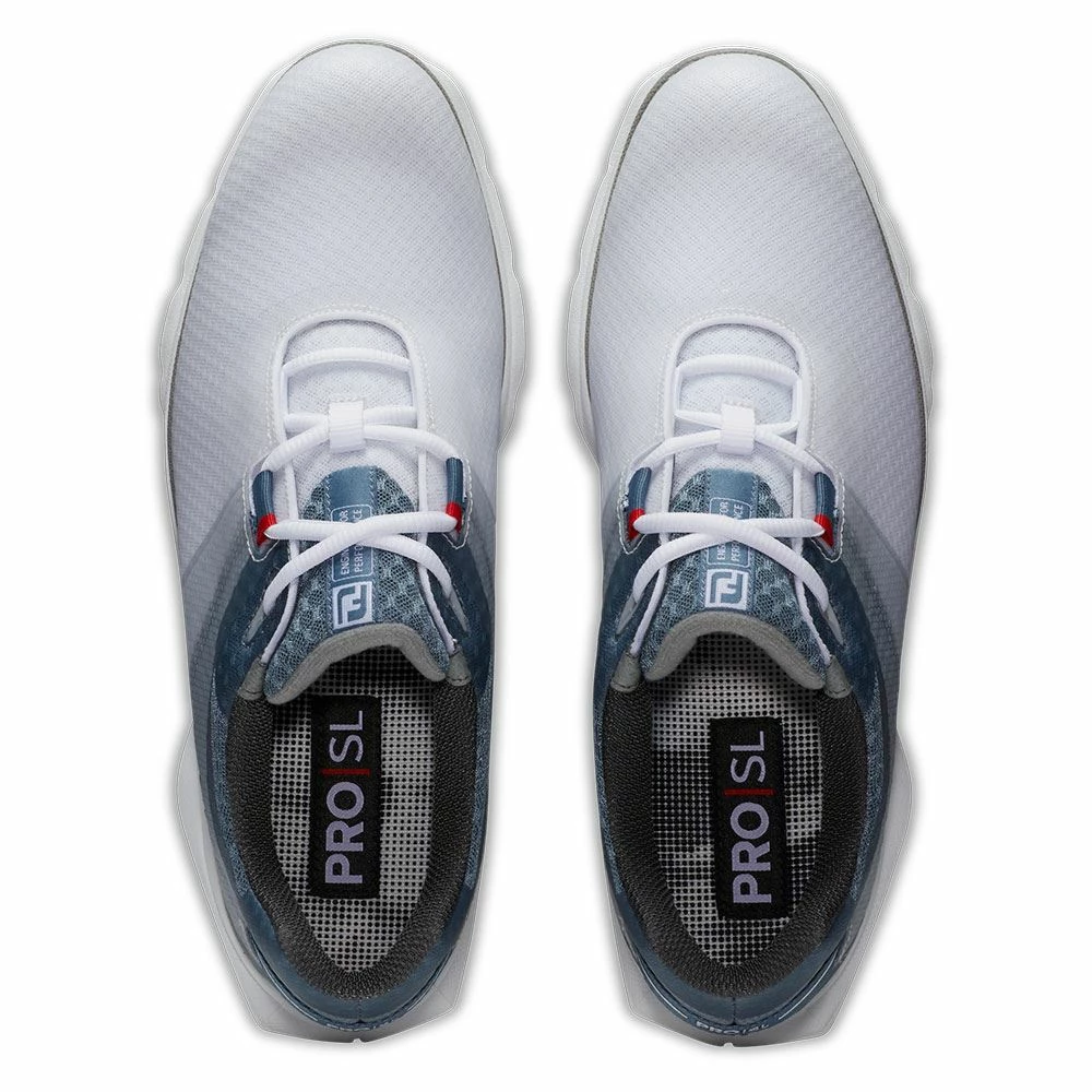 Footjoy Pro SL Sports Golf Shoes White Navy 53854 - Image 5