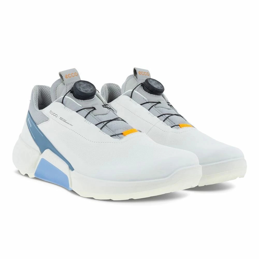 Ecco Golf Shoes Biom H4 White Retro Blue 108504 55569 - Image 6
