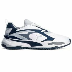 Puma GS Fast Golf Shoes - White Navy