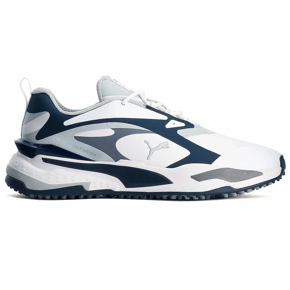 Puma GS Fast Golf Shoes - White Navy