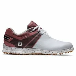 Footjoy Ladies PRO SL Sport Golf Shoes White Burgundy 98163