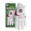 FootJoy WeatherSof Glove White Red For The Right Handed Golfer