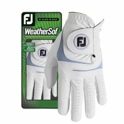 FootJoy WeatherSof Glove White Blue For The Right Handed Golfer