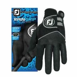 FootJoy Mens RainGrip Black Glove For The Right Handed Golfer