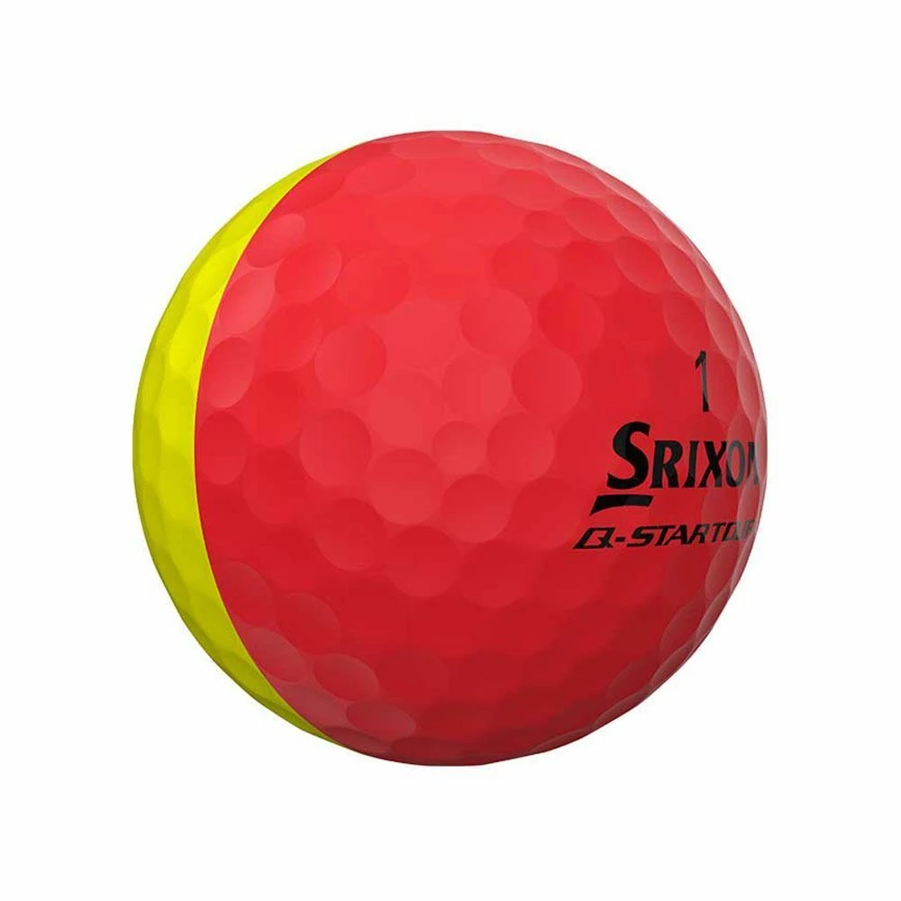 Srixon Q Star Tour Divide Yellow/Red Golf Balls - Image 3
