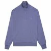Oscar Jacobson Iwan Pin Half-Zip - Light Blue - Medium