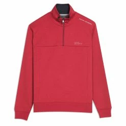 Oscar Jacobson Hawkes Tour Golf Sweater - Dark Red