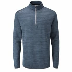 Ping Edison Half Zip Golf Sweater - Oxford Blue Marl