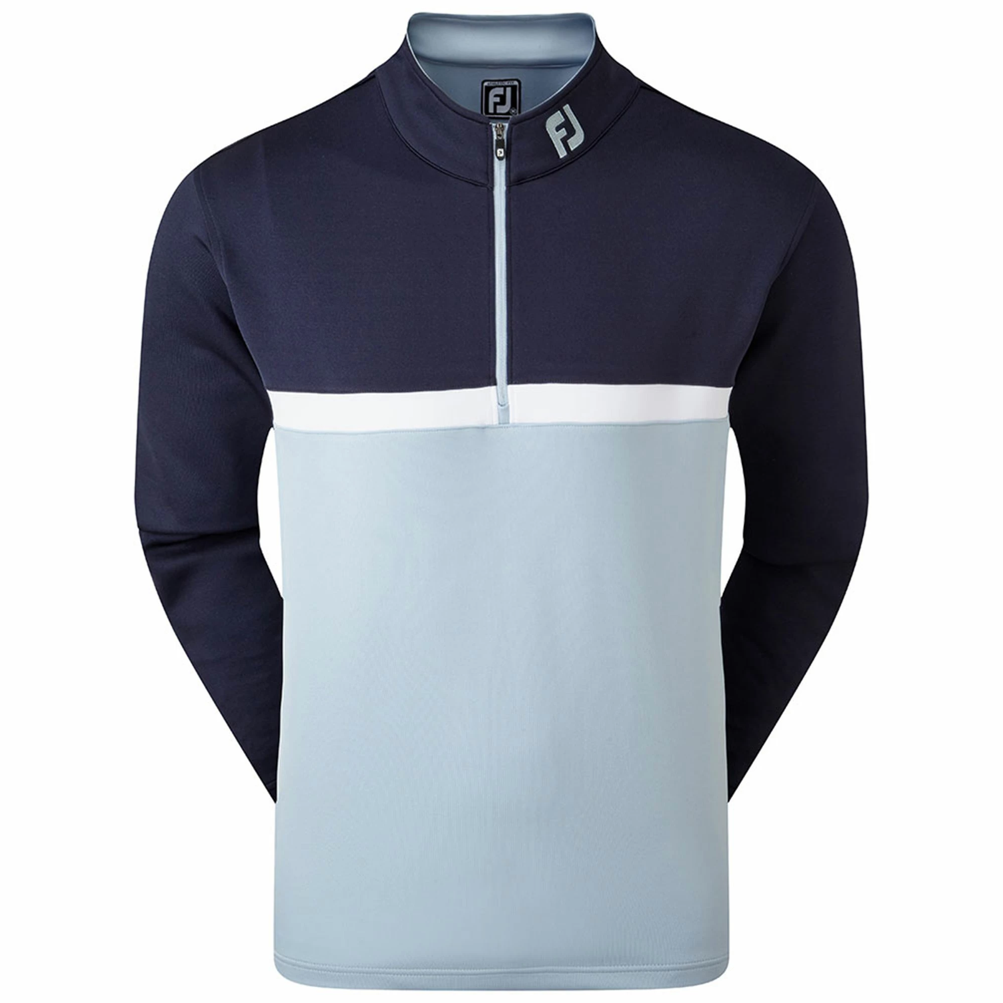 FootJoy Colourblock Chillout Pullover - Navy/Blue Fog/White