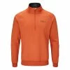 Oscar Jacobson Trent Tour Mid Layer Golf Sweater - Orange Rust