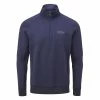 Oscar Jacobson Trent Tour Mid Layer Golf Sweater - Solid Navy