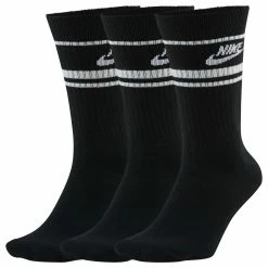 Nike Sportswear Essential Golf Socks - Black/White - Large