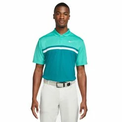 Nike Dri-Fit Victory CB Golf Polo Shirt - Teal/White