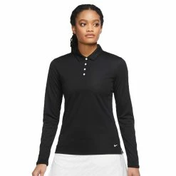 Nike Dri-Fit Victory LS Solid Womens Golf Polo Shirt