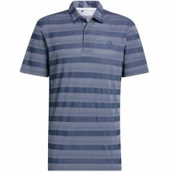 Adidas 2 Colour Stripe Golf Polo - Navy