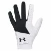Under Armour UA Medal Golf Glove - White/Black - Large - Left