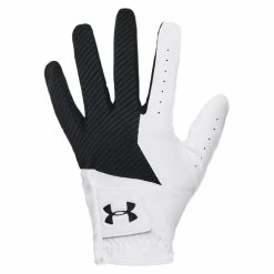 Under Armour UA Medal Golf Glove - White/Black - Large - Left