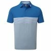 FootJoy Colourblock Pique Shirt - Royal Blue/Dove Grey
