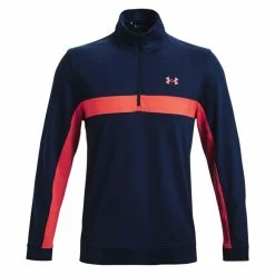 Under Armour UA Storm Midlayer 1/2 Zip Golf Top - Academy/Rush Red