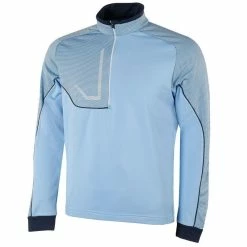 Galvin Green Daxton INSULA Half Zip Golf Sweater - Blue