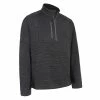 Callaway Heather Stripe Fleece Back Golf Sweater - Black
