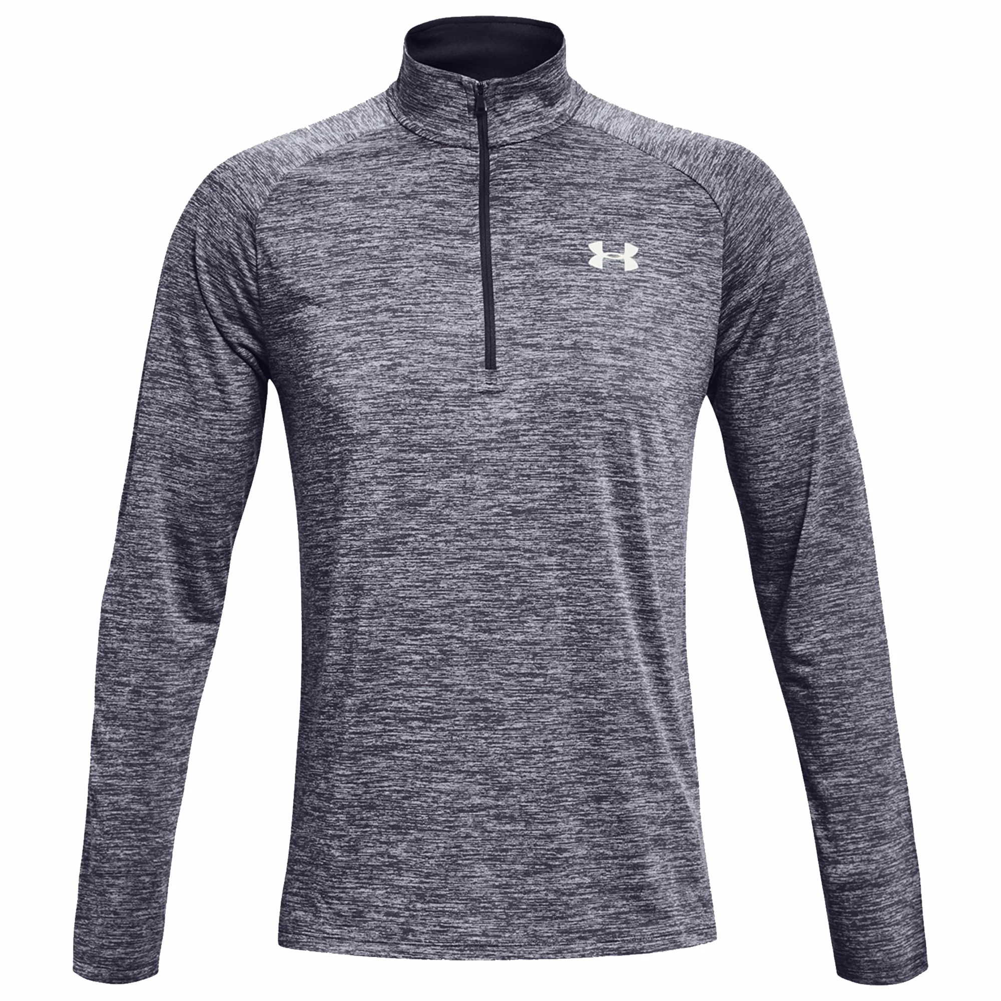 Under Armour Tech 2.0 Half Zip Long Sleeve Golf Top - Tempered Steel
