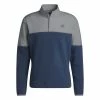 Adidas DWR 1/4 Zip Golf Sweater - Grey Three/Crew Navy