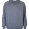 ProQuip Merino Water Repellent Sweater V Neck - Grey Marl