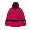 Green Lamb Harper Lined Beanie Hat With Tipping - Pink