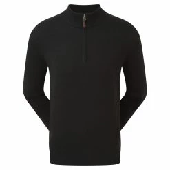 FootJoy Wool Blend 1/2 Zip Sweater - Black